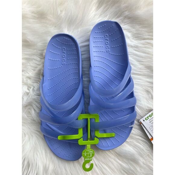 🆕 Crocs Women's Strappy Sandal Purple Size 9 Summer Casual Slip On Jelly Shoe - Picture 3 of 11